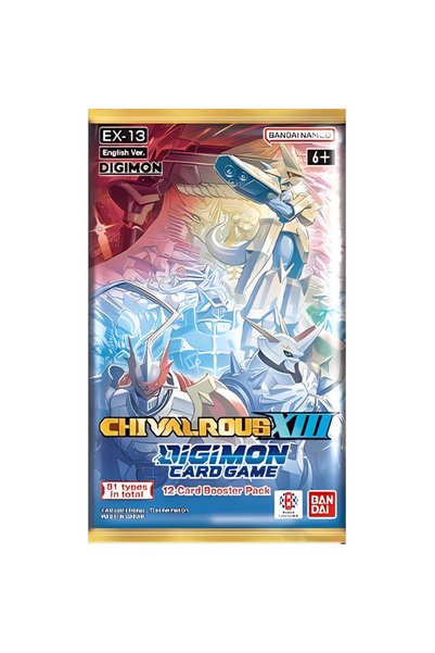 BANDAI Digimon Card Game Chivalrous XIII EX-13 – Booster 12 Cards, English