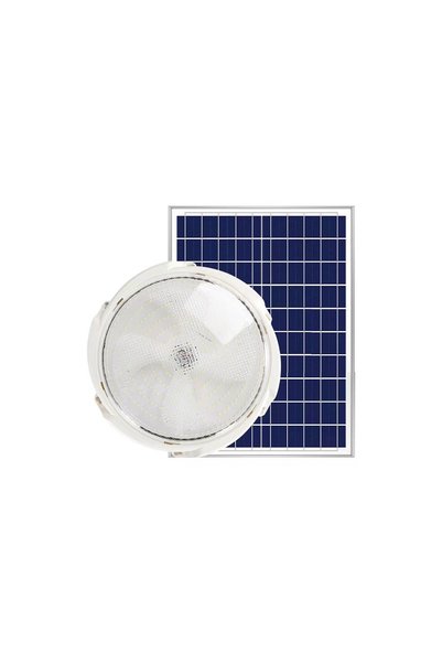 OEM Plafonieră Solară LED, Telecomandă, 50W, IP65, Lumină Alb Rece, Ø 200 mm