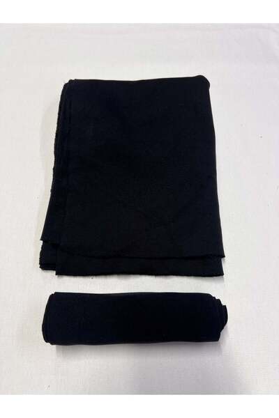 Yiğit Kumaş Ribbed Steel Combed Cotton Fabric, Piece 90X180 cm - Black