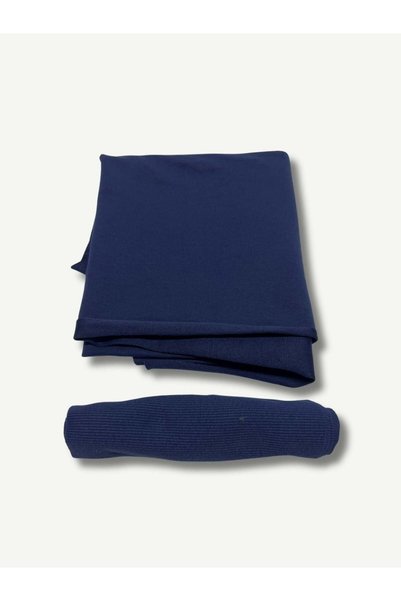 Yiğit Kumaş Ribbed Diz Yapmaz 2 Thread, Piece 75X90 cm - Navy Blue