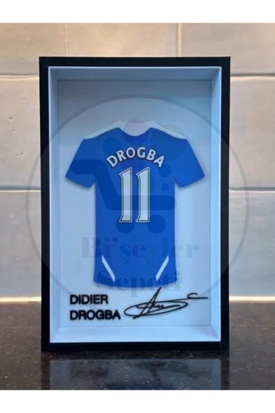 Bi'şeyler Sepeti Didier Drogba - Forma İmzalı Figür - 14x22 cm