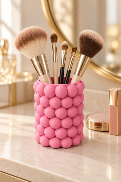 Cosmic Star Bubble Patterned Decorative Makeup Brush Holder and Pen Holder - ...