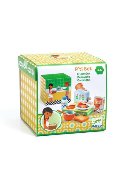 djeco Set de mic dejun din lemn pentru joc de rol