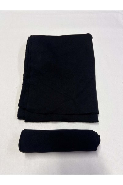 Yiğit Kumaş Ribbed Steel Combed Cotton Fabric, Piece 95X180 cm - Black