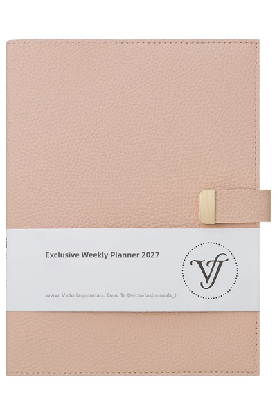 Victoria's Journals Αποκλειστική Εβδομαδιαία Ατζέντα 2027 A4 (19x25εκ.) Ιβουά...