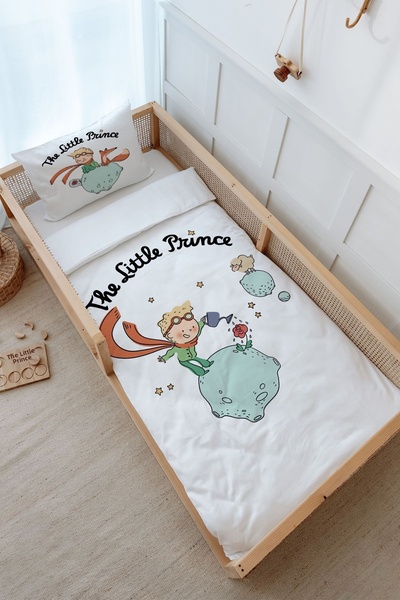 Tuğba Kuğu Set husă de pilotă și cearșaf elastic - Seria Pure Baby - Micul Prinț