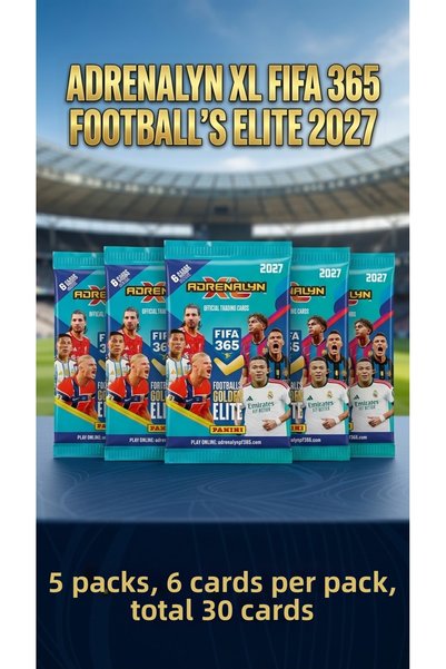 Panini مجموعة أدرينالين إكس إل فيفا 365 فوتبول إيليت المكونة من 5 قطع