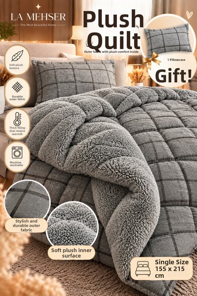LA MEHSER Plush Soft Pillowcase Single Duvet with Gift