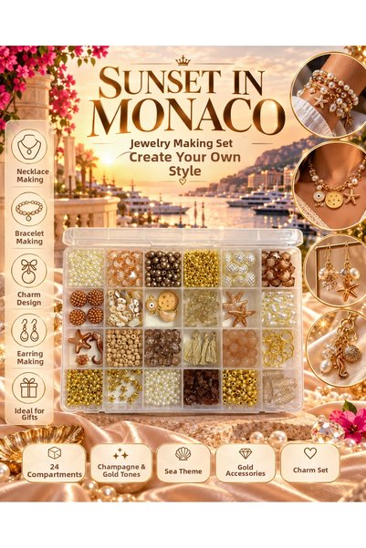 By MO Accessories مجموعة صنع المجوهرات من سانستت إن موناكو المكونة من 24 قطعة...