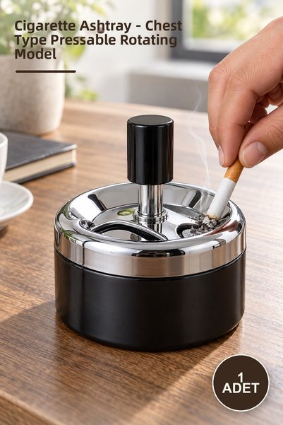 Yenilig 1 buc. scrumieră - model rotativ cu presiune de tip piept, scrumieră ...