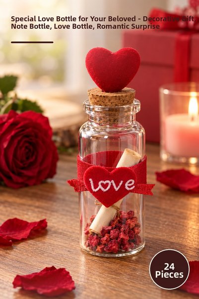 Yenilig 24 Special Love Bottles for Lovers – Decorative Gift, Bottle with Not...