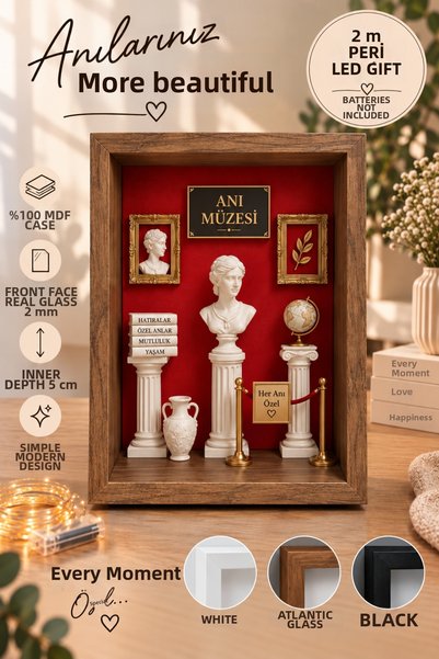 Sevcan sanat atölyesi 25x30 (21x26) Κουτί κορνίζας μουσείου μνήμης με βαθύ γυ...