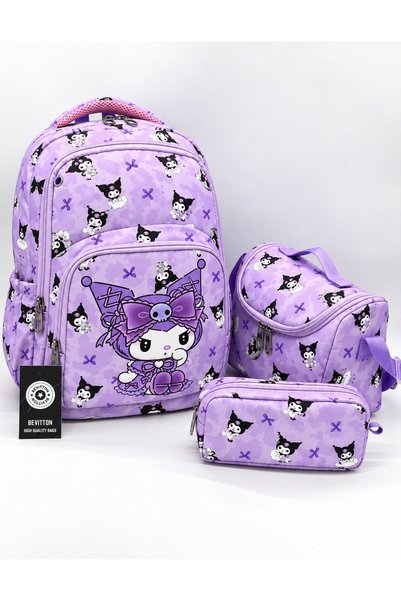 Harmela First School Character Patterned 3-Piece Set Girls' First School Bag ...