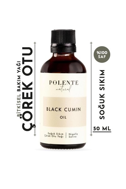Polente Natural Çörek Otu Yağı - %100 Saf, Soğuk Sıkım (50 ml)