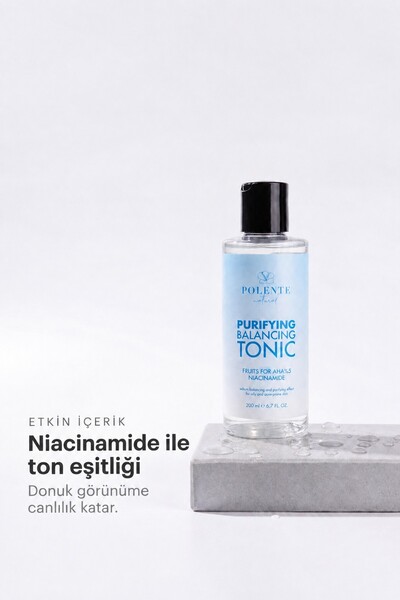 Polente Natural Purifying Balancing Tonic - Dengeleyici-Arındırıcı Tonik, %5 AHA & Niacinamide (200 ml)