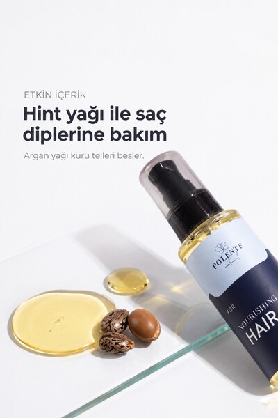 Polente Natural Men Nourishing Hair Care Oil - Erkekler İçin Besleyici Saç Bakım Yağı (100 ml)