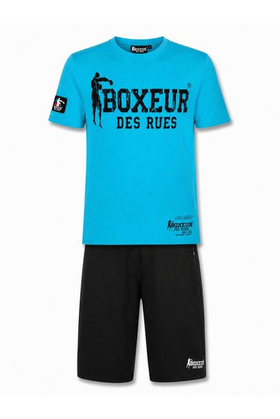Boxeur Des Rues Set bărbați Boxeur des Rues: Șorturi de bumbac negre + Tricou...