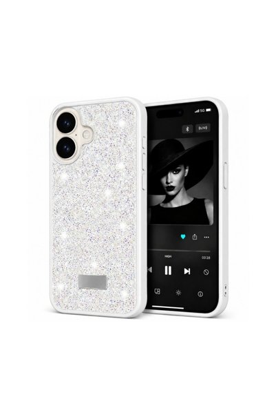 REDz Accessories Carcasă Glamour, cristale de zirconiu, Apple iPhone 16, rezi...