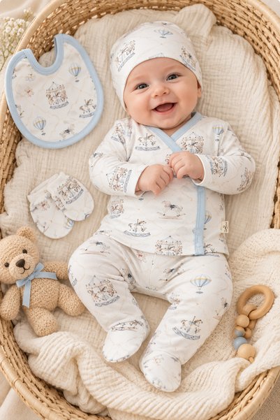 Cherub Baby طقم ملابس للأطفال حديثي الولادة مكون من 5 قطع من أتلي كارينت