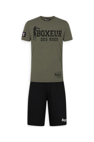 Boxeur Des Rues Set bărbați Boxeur des Rues: Șorturi de bumbac negre + Tricou...