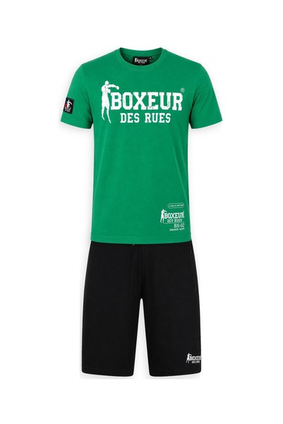 Boxeur Des Rues Set bărbați Boxeur des Rues: Șorturi de bumbac negre + Tricou...