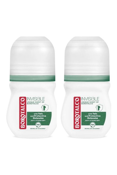 Borotalco 2x PACK Invisible Original roll-on deodorant, 50 ml,
