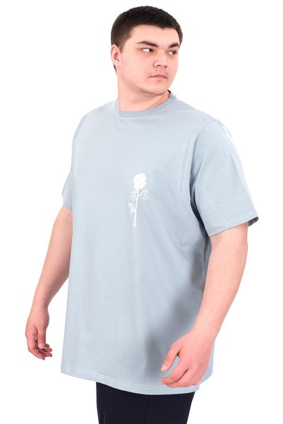 ModeXL Mode XL Large Size Men's T-Shirt Crew Neck Gorgeous U25022 Blue