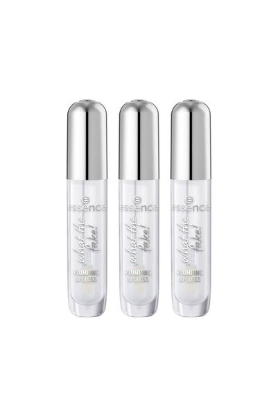 Essence 3x PACK What a fake! Volumizing Lip Gloss #100-sheer Genius 4 ml