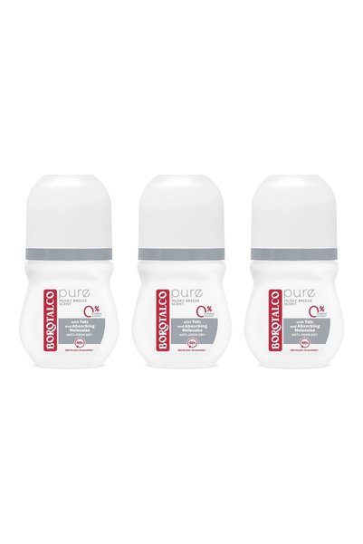 Borotalco 3x PACK Deodorant roll-on Pure 50ml