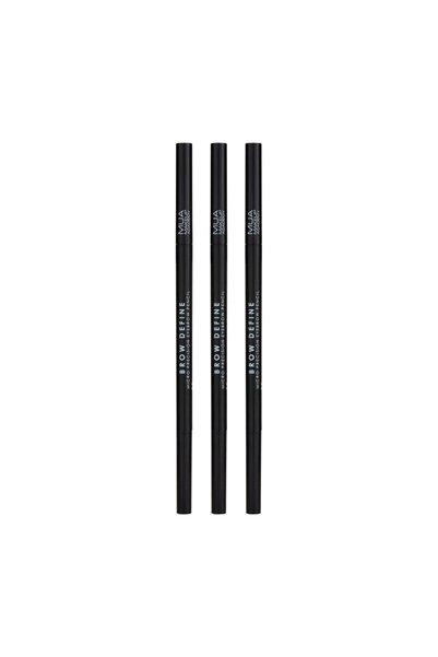 MUA Makeup Academy 3 броя в опаковка Микро молив за вежди Brow Define – Черен