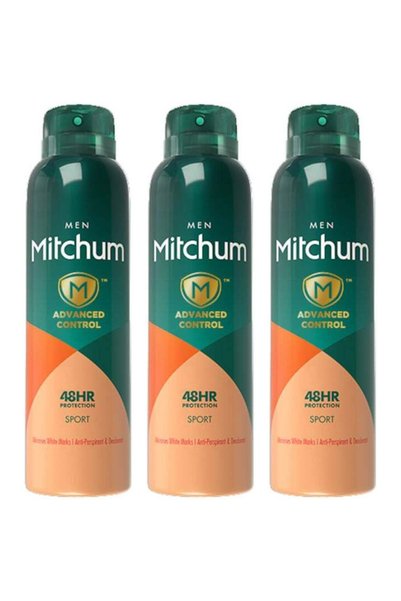 Mitchum 3x PACK Sport antiperspirant deodorant spray for men, 200 ml