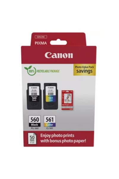 Canon Pachet cartuse cerneala Photo Value Pack 3713C008AA, PG-560 , CL-561 Co...