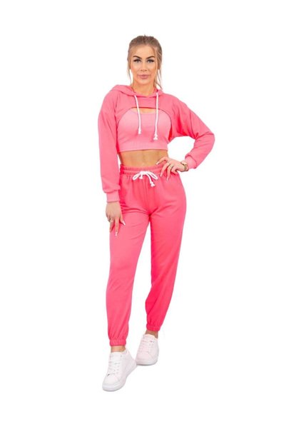Kesi Set de 3 piese din bumbac, roz neon