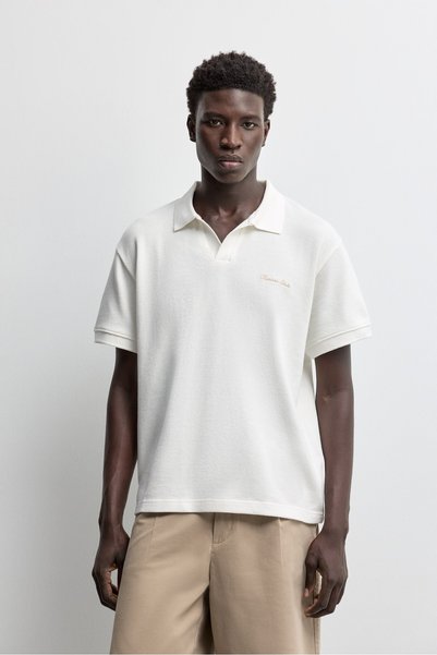 LEFTIES ERKEK İşlemeli dokulu polo yaka t-shirt