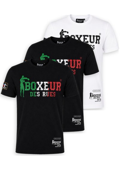 Boxeur Des Rues Pachet de 3 tricouri bărbătești Boxeur des Rues: 2 x Negru cu...