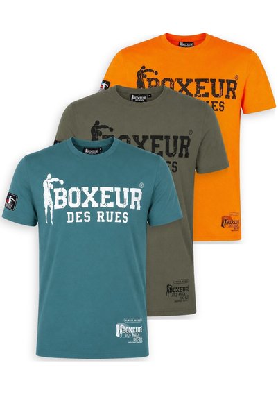 Boxeur Des Rues Tricouri bărbătești, pachet de 3, croială slim-fit: Albastru ...