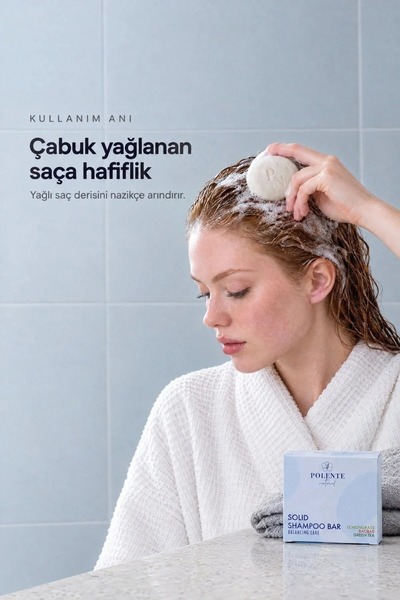 Polente Natural Dengeleyici Katı Şampuan - Yağlı Saçlar (110 gr)