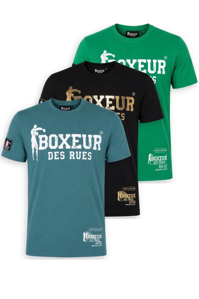 Boxeur Des Rues Tricouri bărbătești, pachet de 3, croială slim-fit: Albastru ...