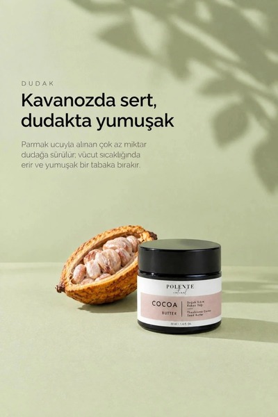 Polente Natural Kakao Butter - %100 Saf, Soğuk Sıkım (50 ml)