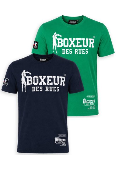 Boxeur Des Rues Pachet de 2 tricouri bărbătești Boxeur des Rues: Bleumarin cu...