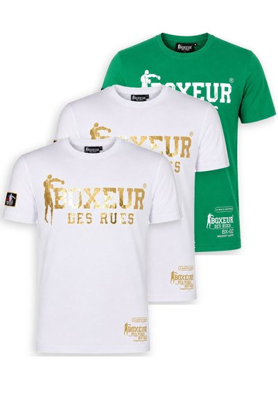 Boxeur Des Rues Мъжки тениски, комплект от 3 броя Boxeur des Rues: 2 броя бел...