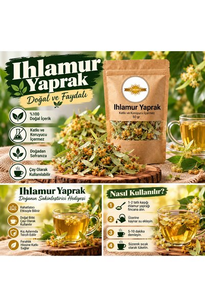 İLMİ ŞİFA Ihlamur 50 Gr (Tilia) Ihlamur Yaprak Serin Kurutma Özel toplama Mev...