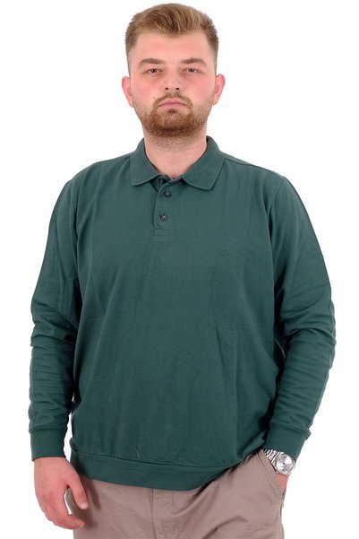 ModeXL Mode XL Large Size Men's Polo Collar Sweatshirt Embroidered U24340 Nefti