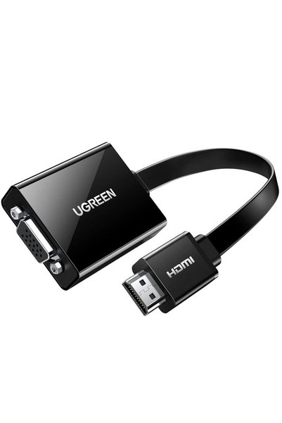 Ugreen HDMI VGA kablo adaptörü 1080p üzerinde HDTV Aktif ses aktarımı Konverterkabel PC Laptop için,