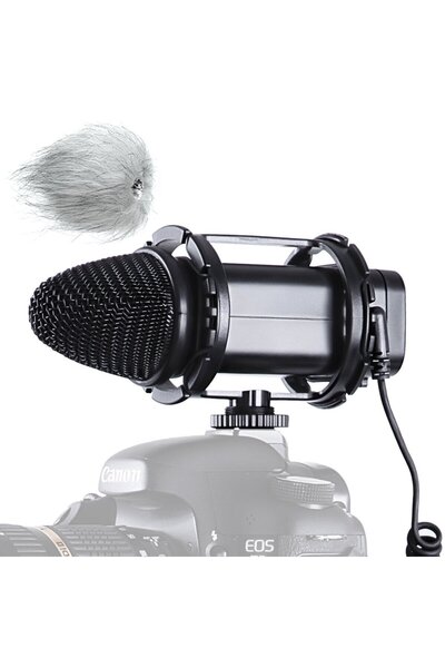 BOYA BY-V02 Condenser DSLR Kamera Mikrofonu, standart