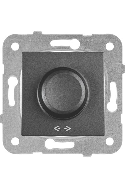 VİKO Novella/Trenda Füme PRO Dimmer RL 20 500W Mekanizma ve Düğme/Kapak