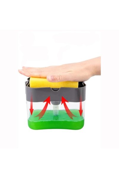 Deconox موزع سائل غسيل الأطباق بالاسفنجة، موزع سائل غسيل الأطباق باسماتيك بال...