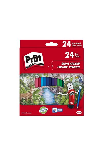 Pritt ألوان جافة، أقلام ذات ألوان زاهية، أقلام سهلة الفك وقابلة للمسح ومتينة، ناعمة الملمس.
