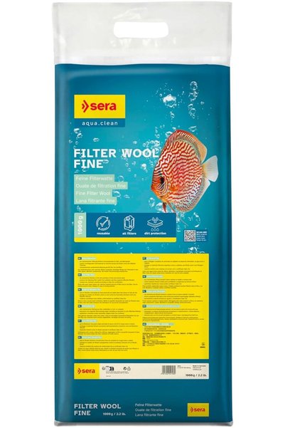 SERA Filter Wool Fine 1 kg - Filtre pamuğu ince 1000 g