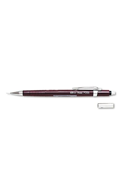 Pentel قلم رصاص ميكانيكي للرسم الفني والكتابة، 0.5 ملم، أحمر، في العلبة الأصلية